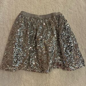 🎇🎆3for$9 Girls Crazy 8 silver sequin skirt